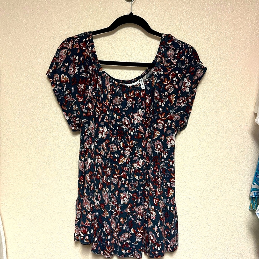 Floral, flowy, and so soft and comfy top.